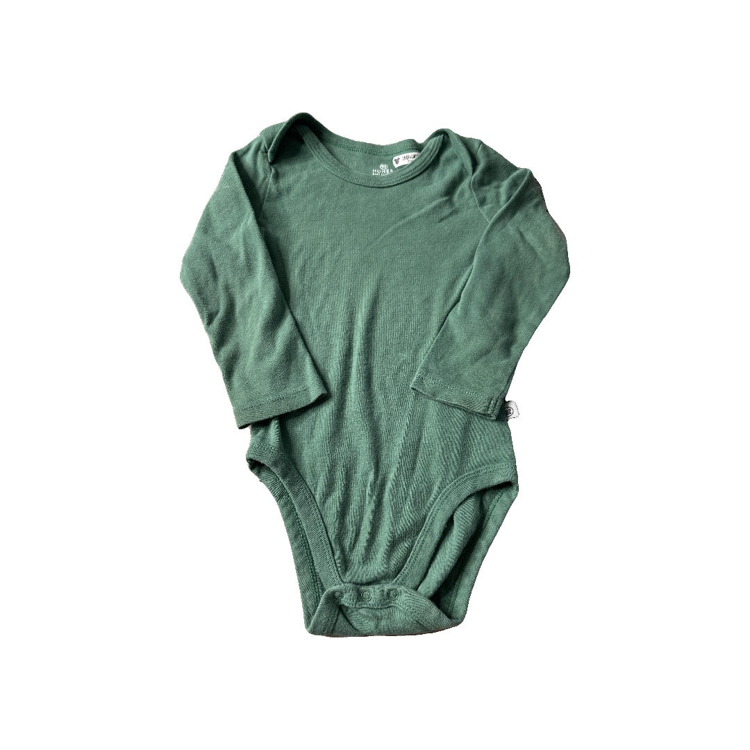 Honest Co Unisex Forest Green Onesie Size: 18 months Forest Green