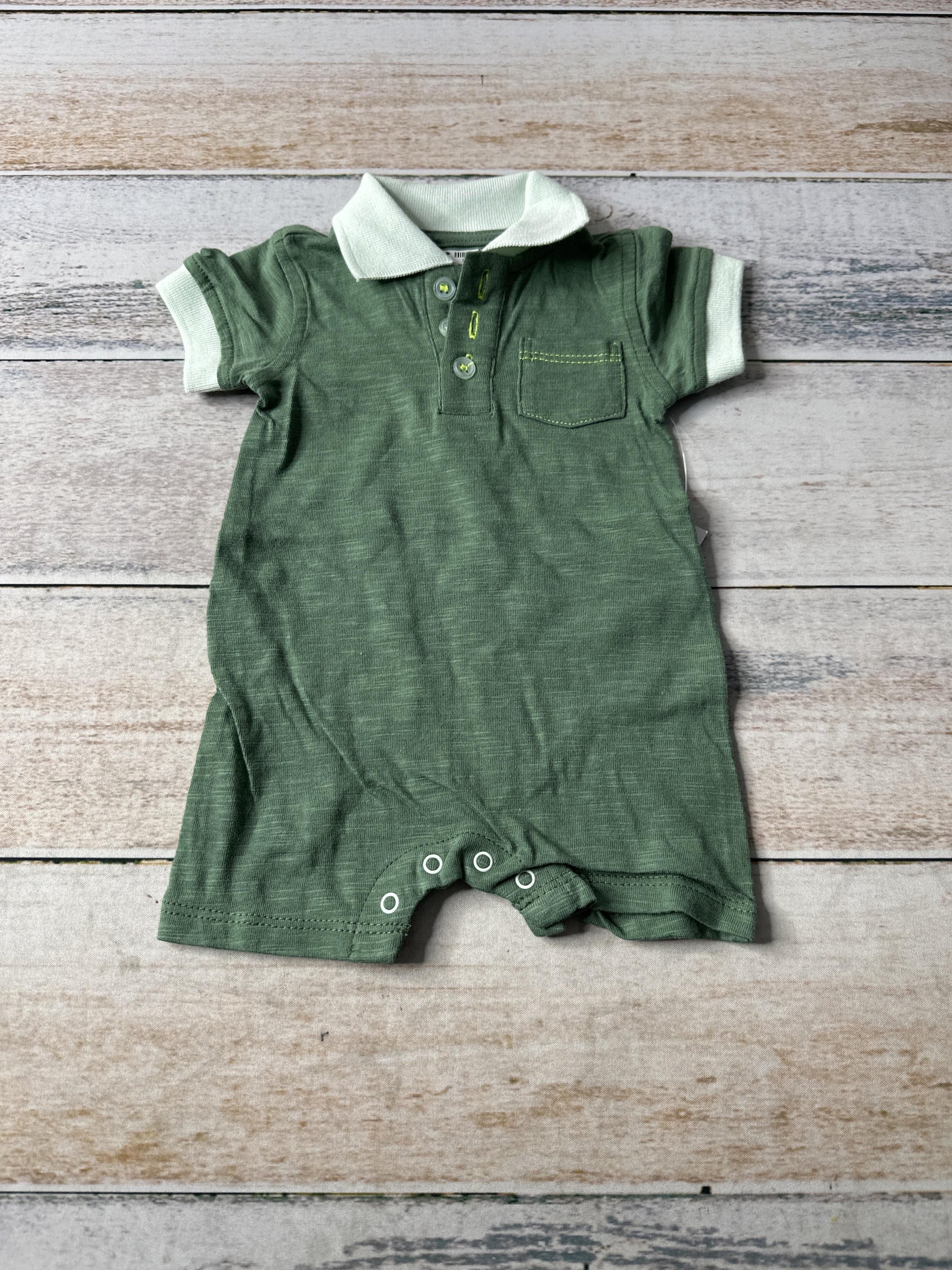 Rockets of Awesome Boys Forest Green Romper Size: 12-18 months Forest Green
