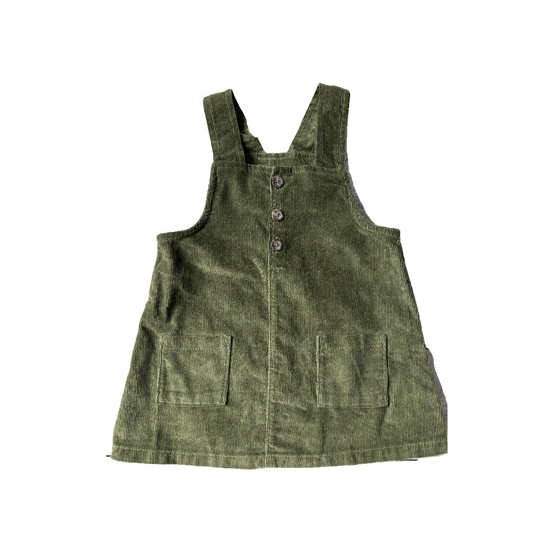 Old Navy Girls Forest Green Dress Size: 12-18 months Forest Green