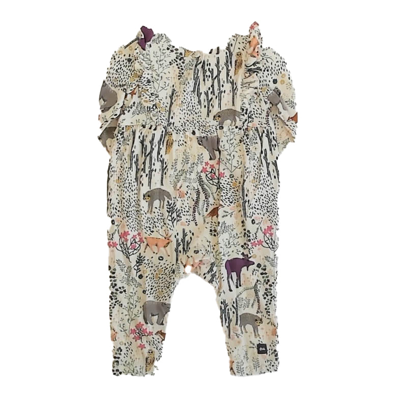 Tea Collection Girls Forest Long Sleeve Outfit Size: 3-6 Months Forest