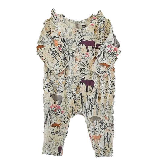 Tea Collection Girls Forest Long Sleeve Outfit Size: 3-6 Months Forest