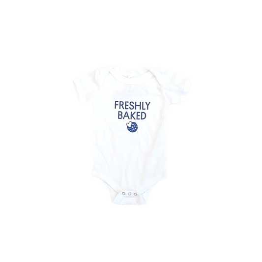 Levain Bakery Unisex "Freshly Baked" Onesie Size: 6-12 Months "Freshly Baked"