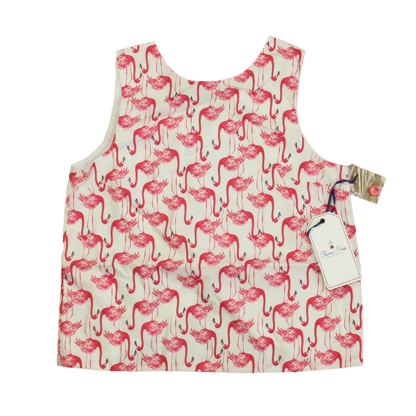 Classic Prep Girls Frolic Flamingos Blouse Size: 6-14 Years