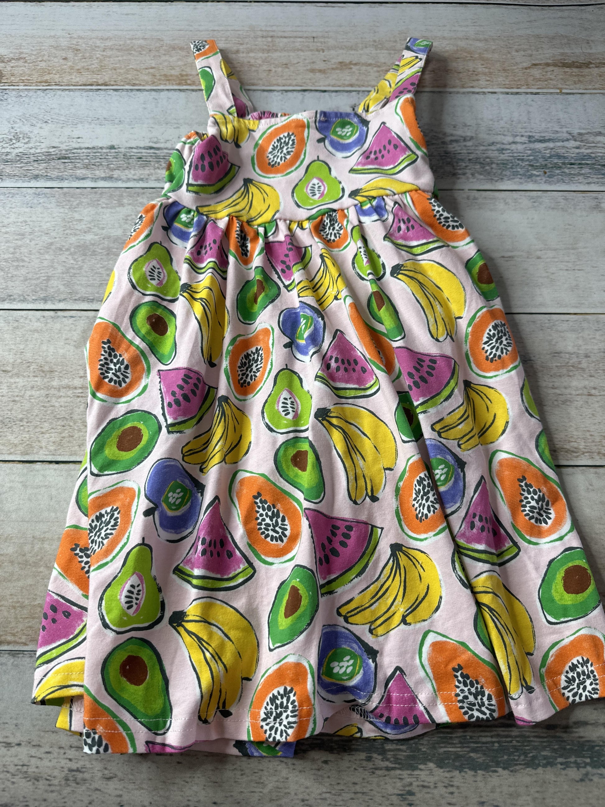 Andy & Evan Girls fruit | pink | Yellow | purple Dress Size: 5T fruit | pink | Yellow | purple