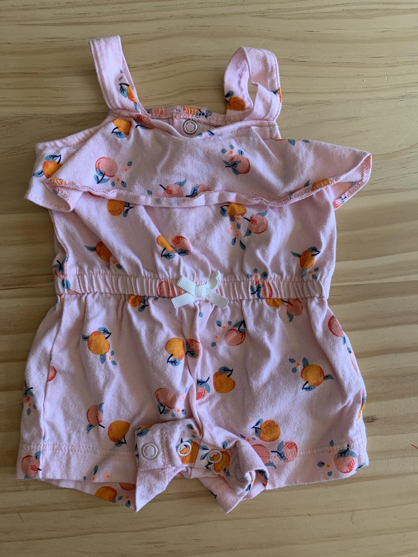 Girls Fruit | pink Romper Size: Newborn Fruit | pink