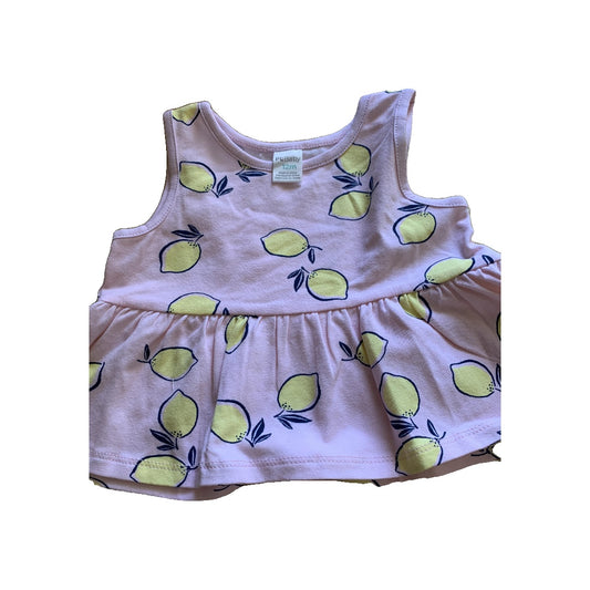 PL Baby Girls Fruit | pink Button Down Short Sleeve Size: 12M Fruit | pink