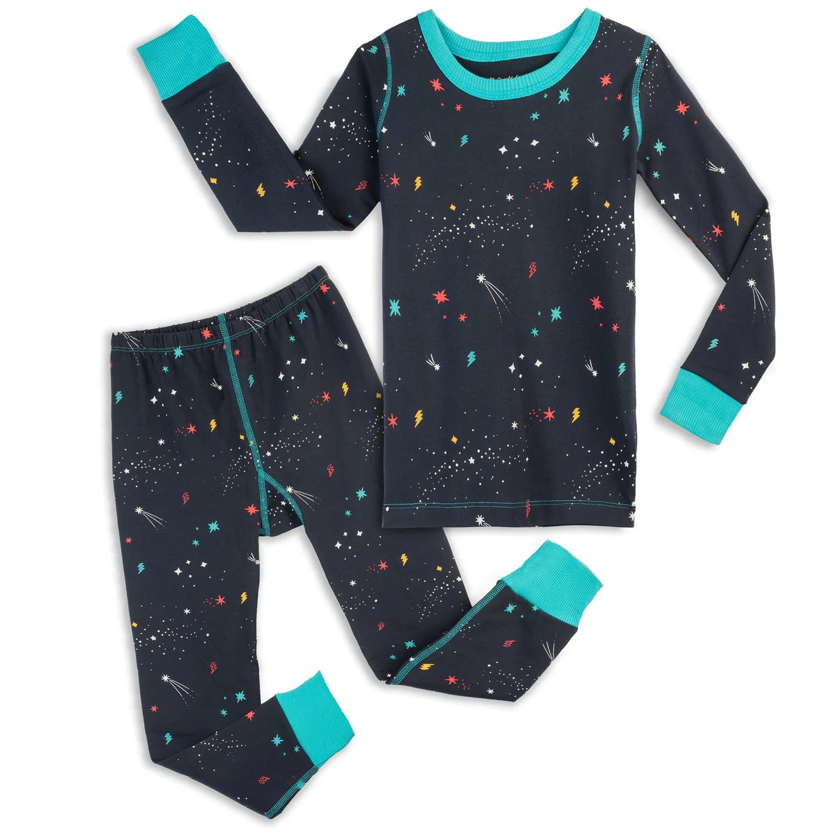 Mightly Unisex Galaxy 2-piece Pajamas Size: 2-5T Galaxy