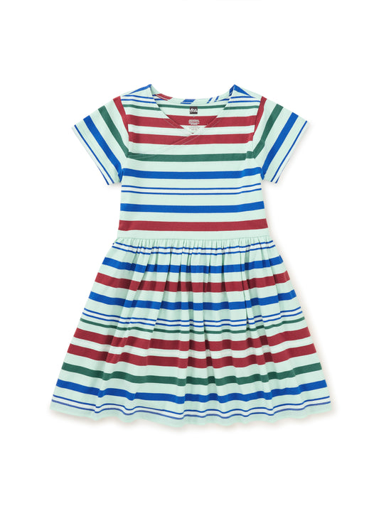 Tea Collection Girls Garden Party Stripe Dress Size: 2T Garden Party Stripe