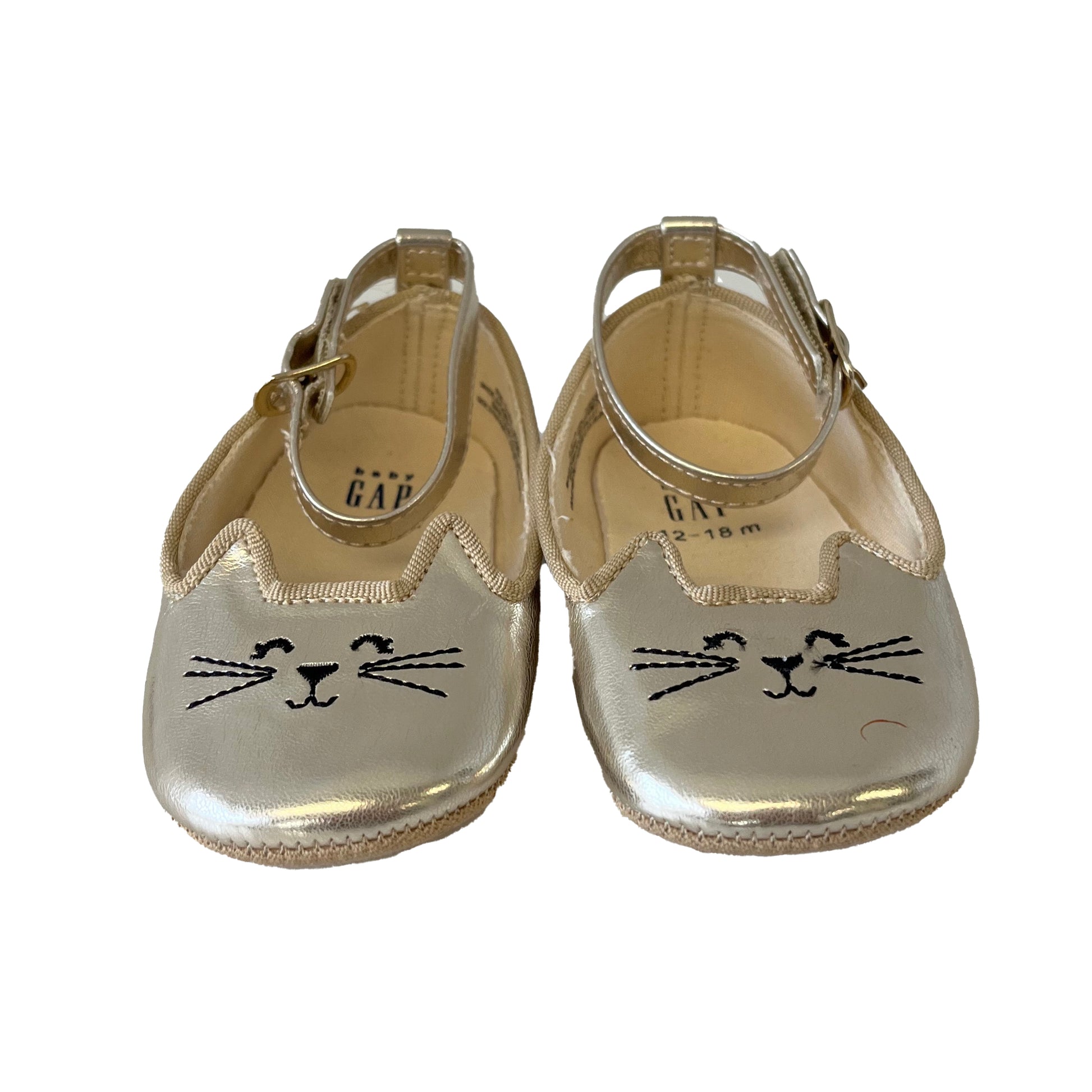 Gap Girls Gold Cat Shoes Size: 12-18 Months Gold Cat