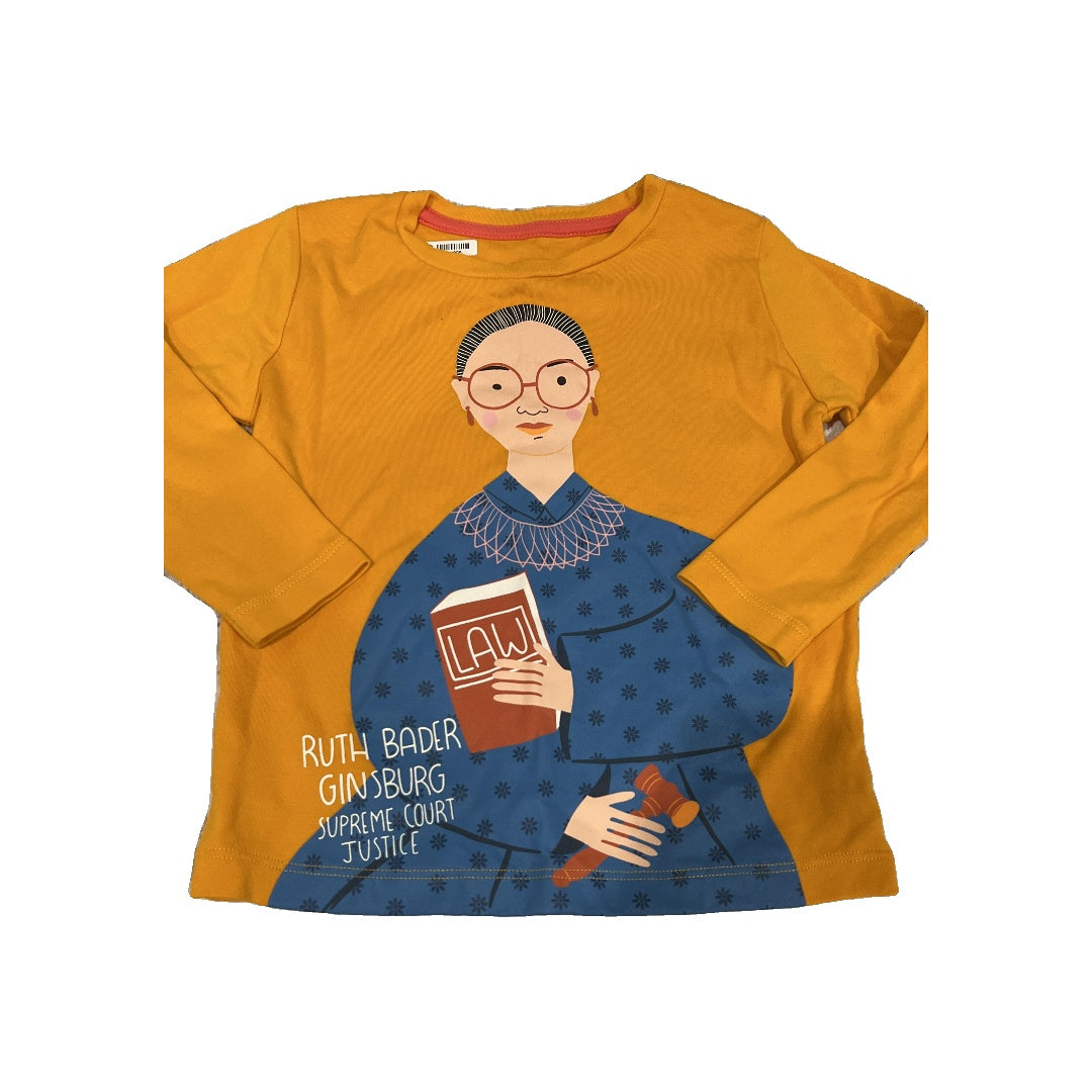 Piccolina Girls Gold | Graphic Long Sleeve Shirt Size: 2T Gold | Graphic