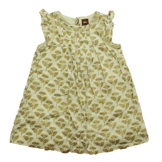 Tea Girls Gold | Ivory Dress Size: 18-24 Months Gold | Ivory
