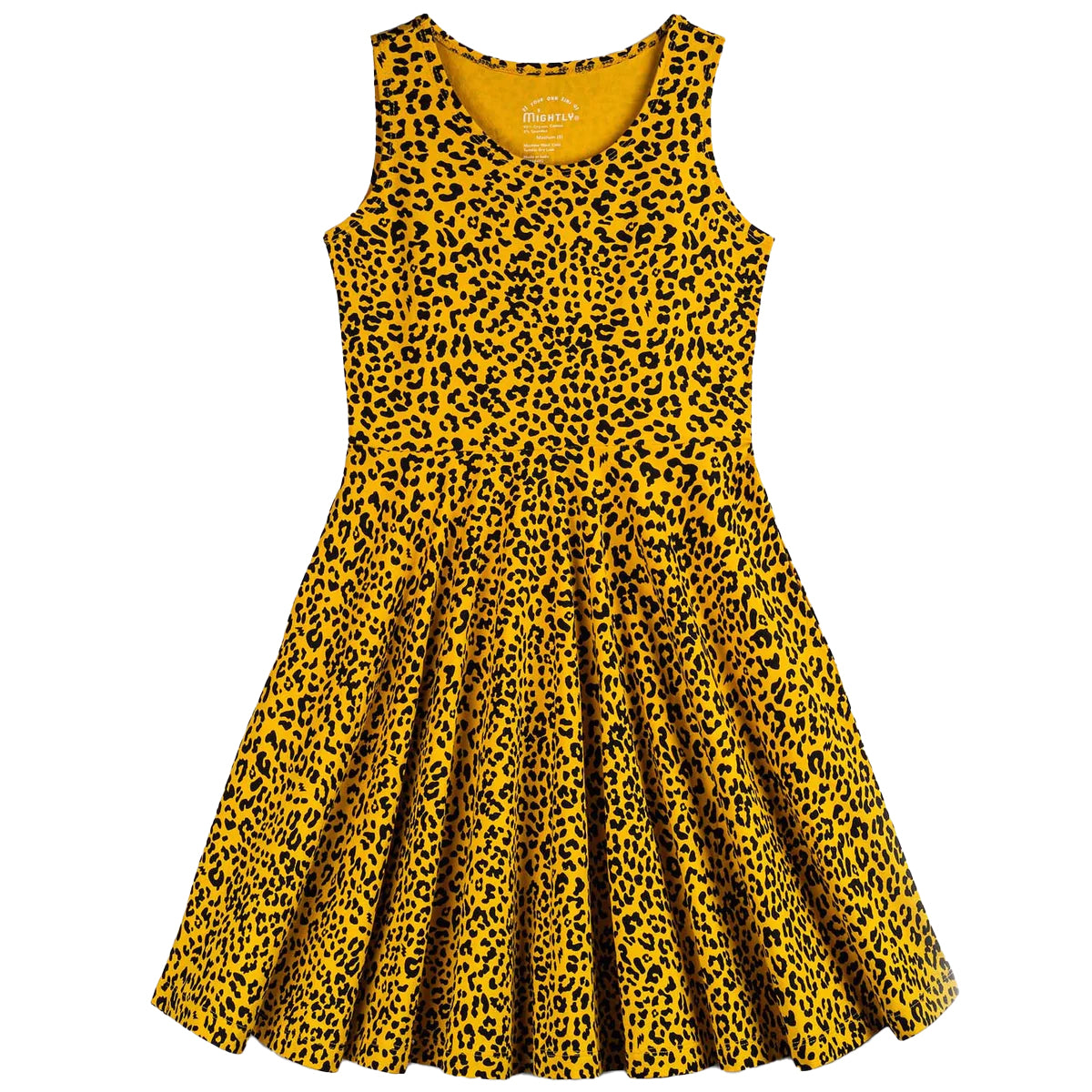 Mightly Girls Gold Leopard Dress Size: 2-5T Gold Leopard