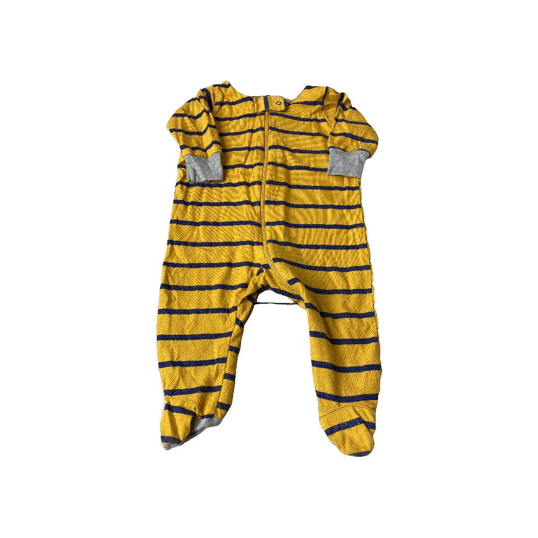 Gerber Boys Gold | Navy Blue | Stripe Pajamas Size: 0-3 months Gold | Navy Blue | Stripe