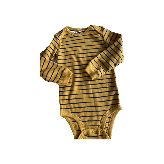 Carters Boys Gold | Navy Blue | Stripe Onesie Size: 24 months Gold | Navy Blue | Stripe
