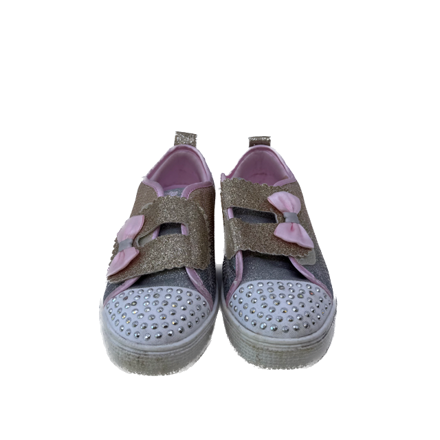 Skechers Girls Gold | Pink Sparkle Sneakers Size: 13 Toddler Gold | Pink Sparkle