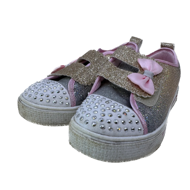 Skechers Girls Gold | Pink Sparkle Sneakers Size: 13 Toddler Gold | Pink Sparkle