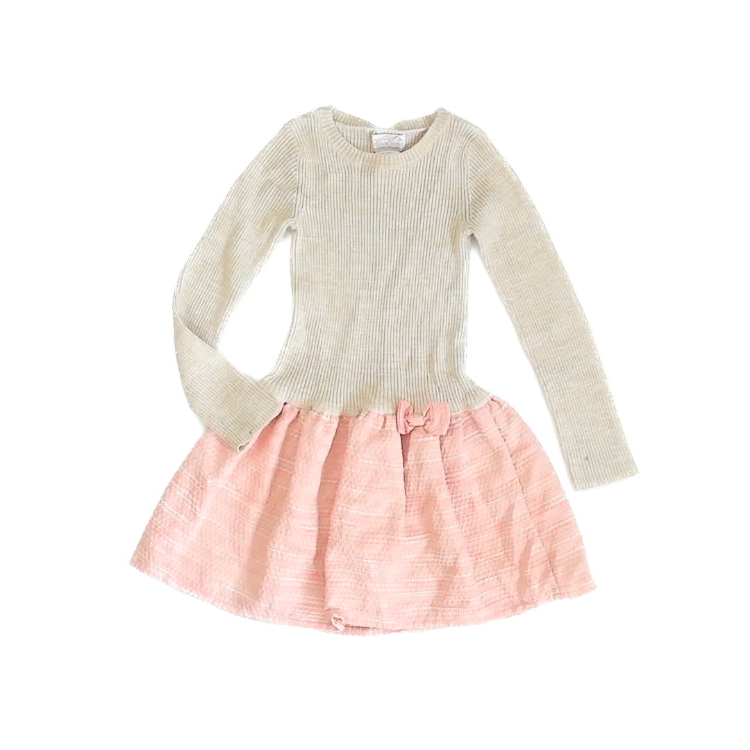 Heirlooms by Polly Flinders Girls Gold | Pink Dress Size: 6 Years Gold | Pink