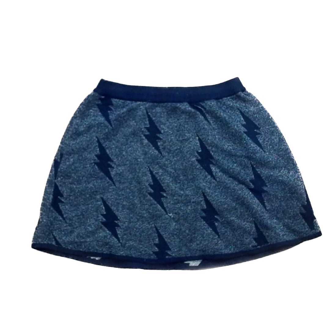 Rockets Of Awesome Girls Gold Sparkle | Black LIghtning Bolts Skirt Size: 12 Years Gold Sparkle | Black LIghtning Bolts