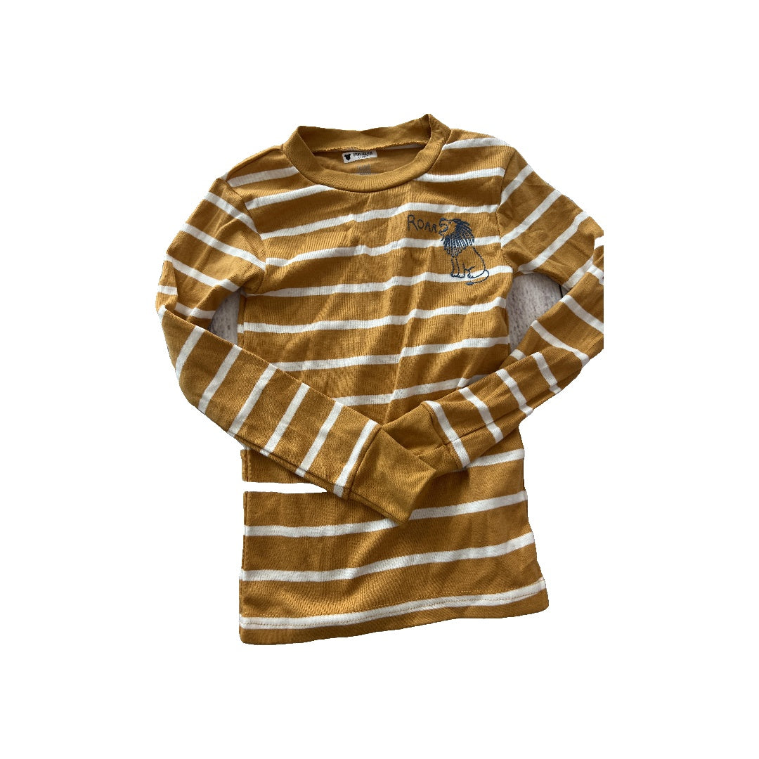 Just Born Boys Gold | Stripe Pajamas Size: 4T Gold | Stripe