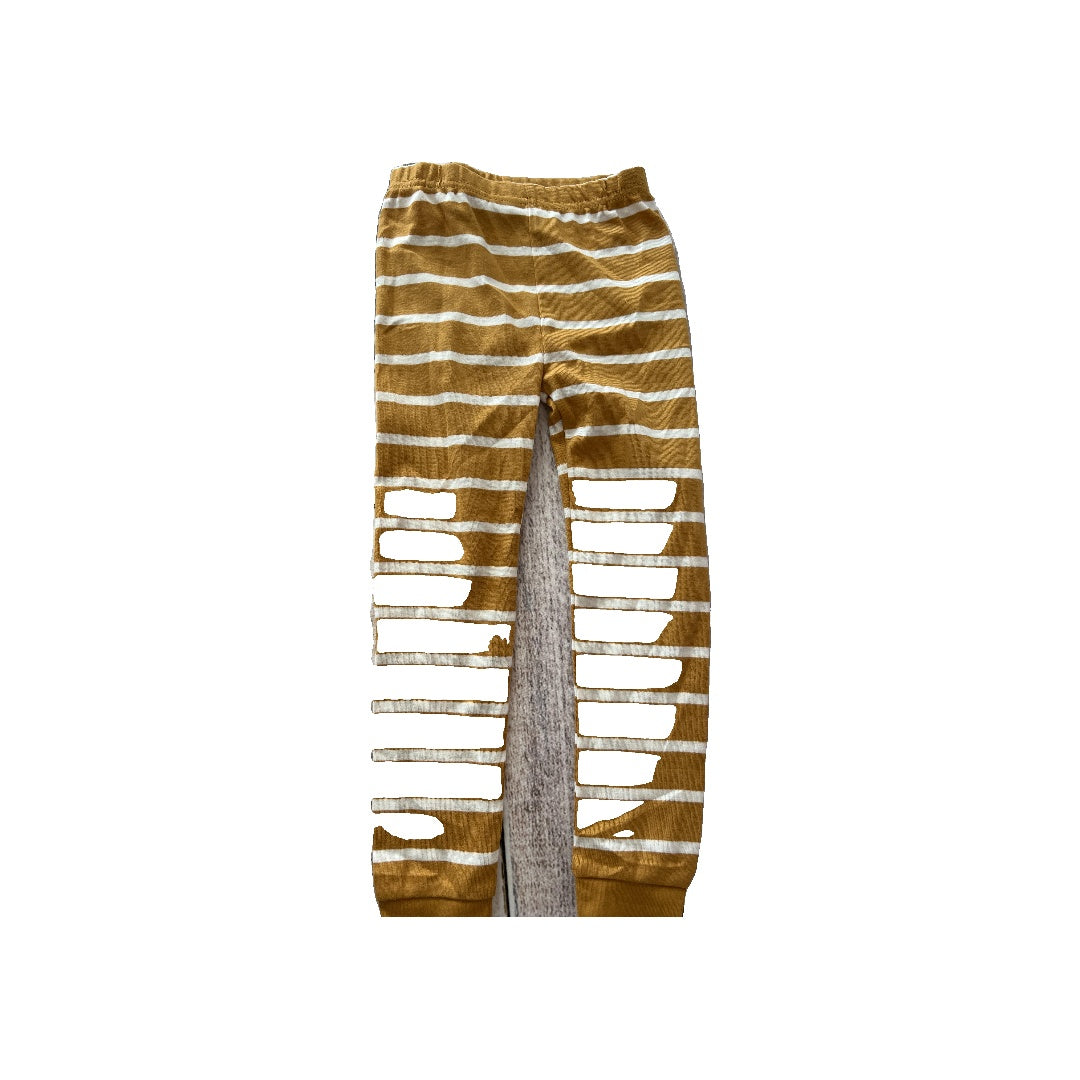 Just Born Boys Gold | Stripe Pajamas Size: 4T Gold | Stripe