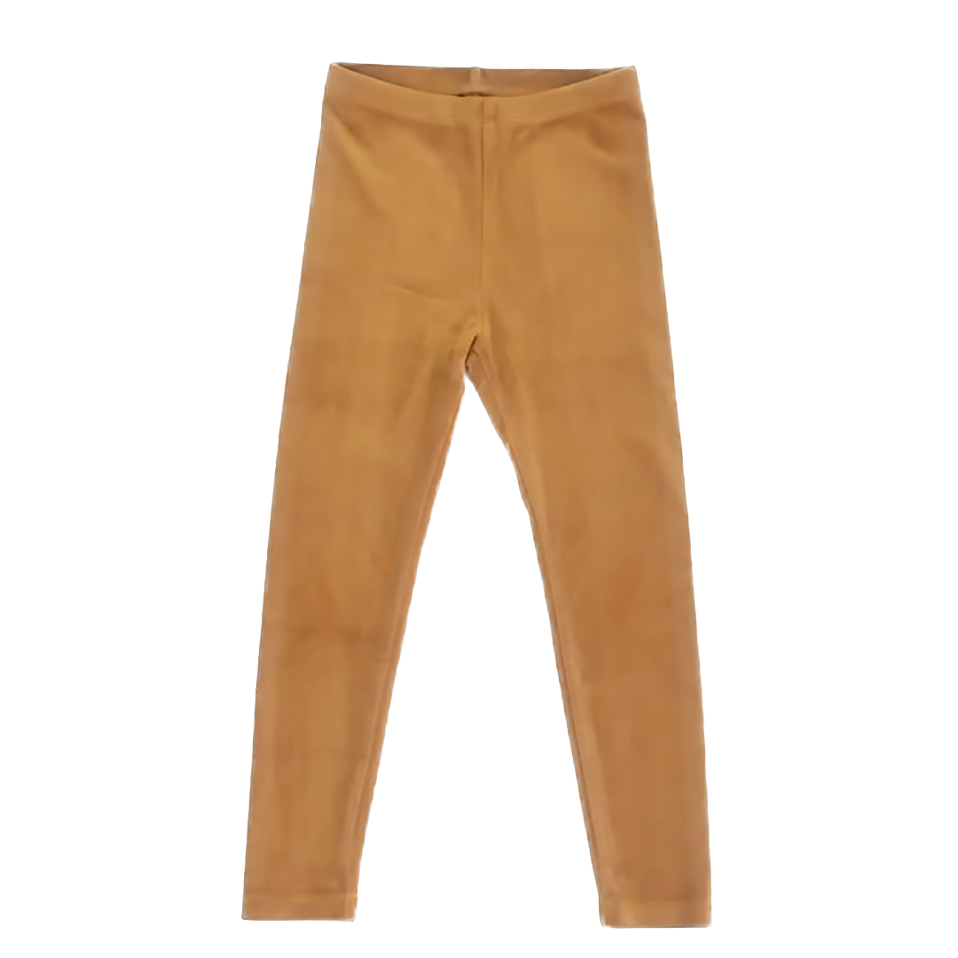 Tea Collection Girls Gold | Velvet Leggings Size: 6T Gold | Velvet