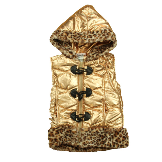 Little Lass Girls Gold Vest Size: 4T Gold