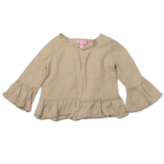 Lilly Pulitzer Girls Gold Cardigan Size: 6-7 Years Gold