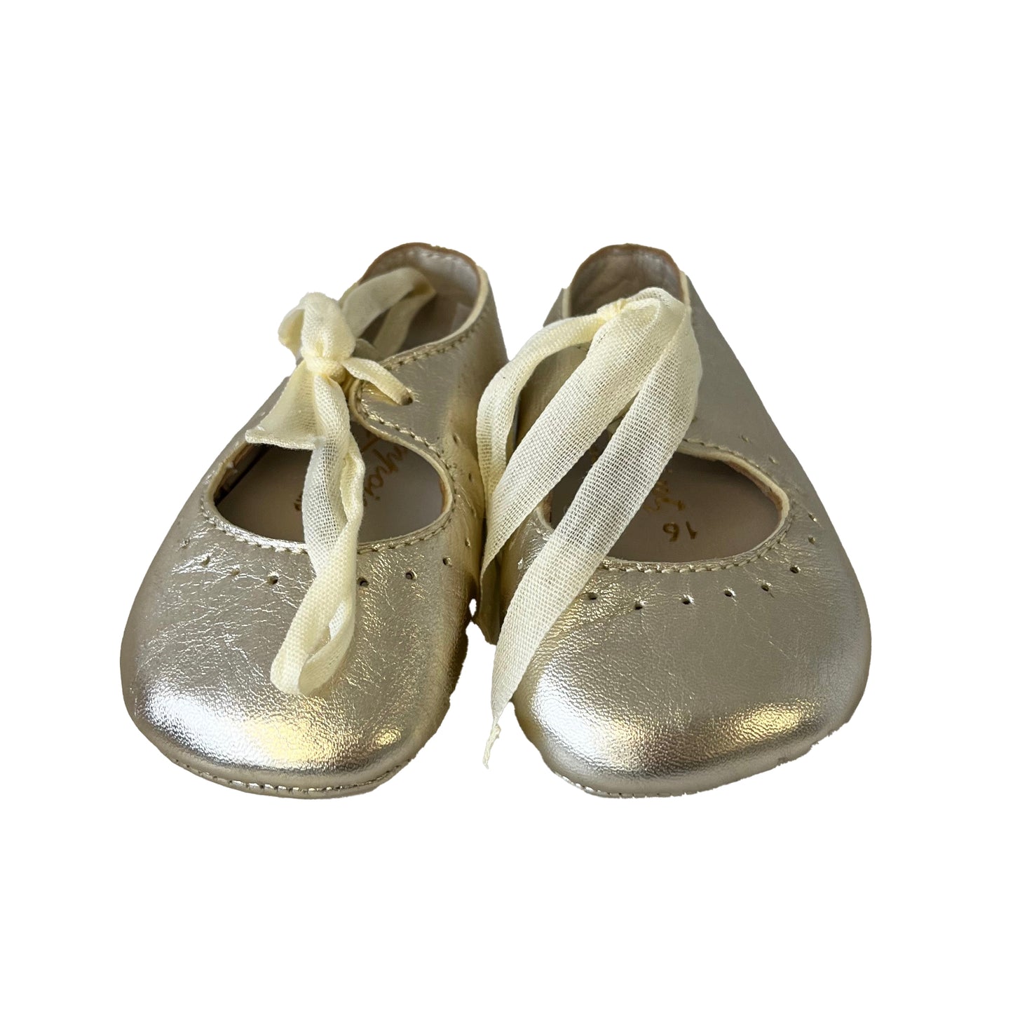 Bonpoint Girls Gold Shoes Size: 1 Infant