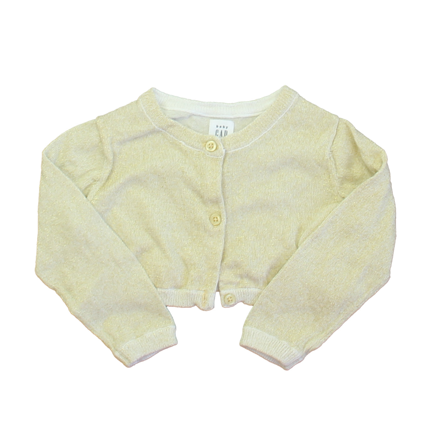 Gap Girls Gold Cardigan Size: 12-18 Months Gold