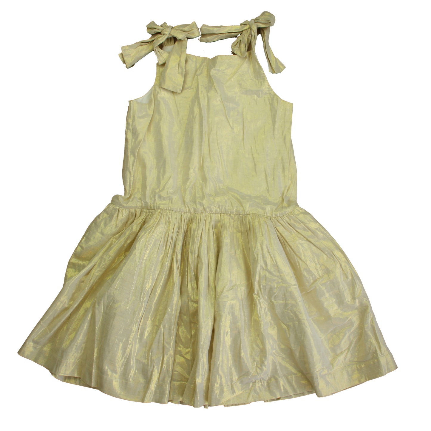 Tea Girls Gold Dress Size: 16 Years Gold