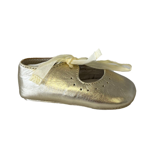 Bonpoint Girls Gold Shoes Size: 1 Infant