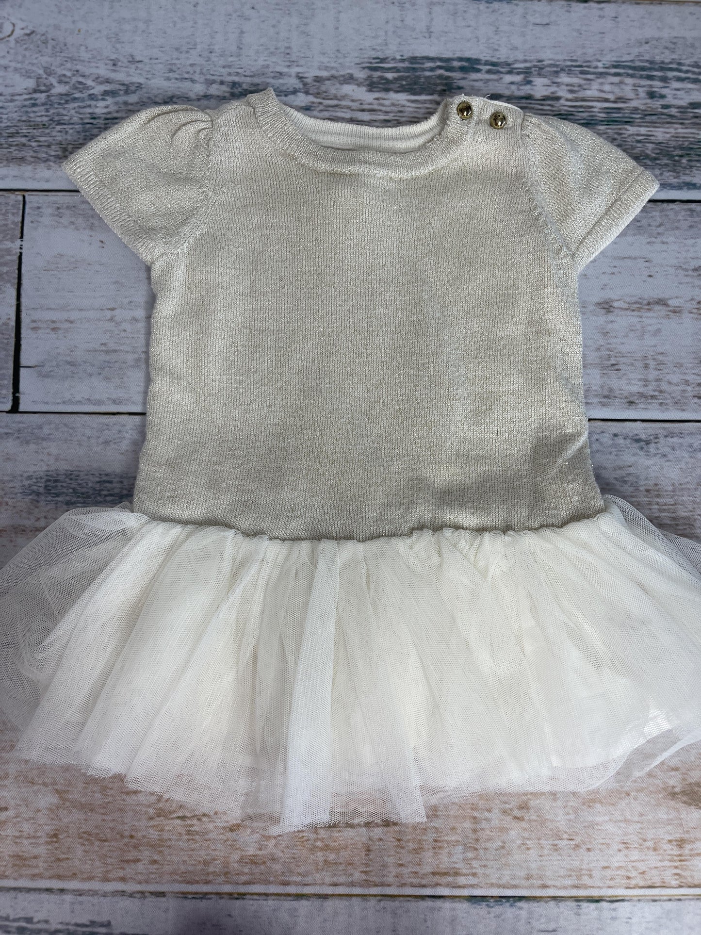 Gap Girls Gold Dress Size: 3-6 months Gold