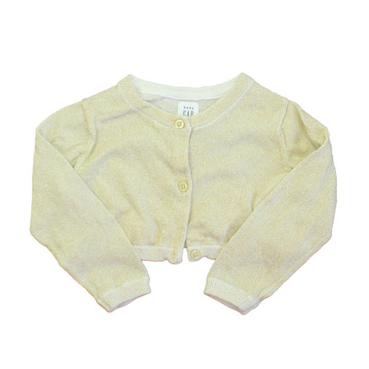 Gap Girls Gold Cardigan Size: 12-18 Months Gold