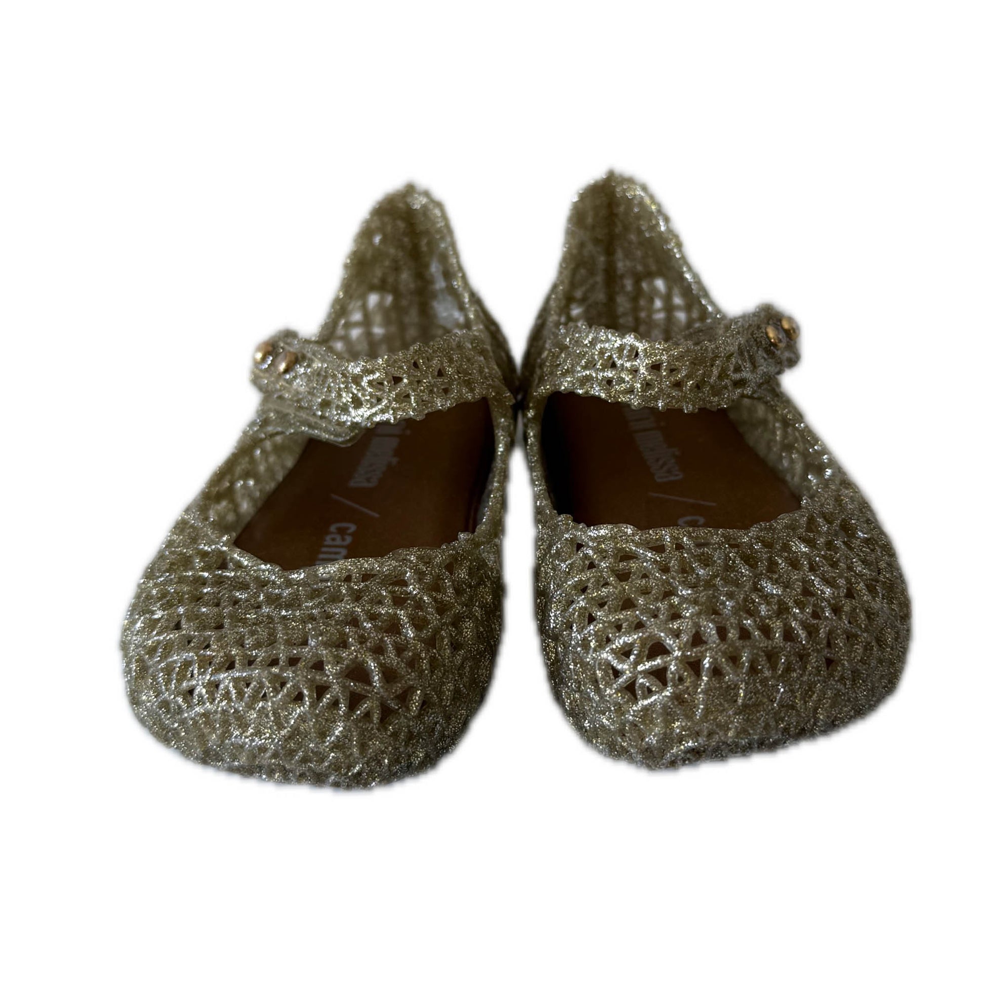 Mini Melissa Girls Gold Shoes Size: 5 Toddler Gold