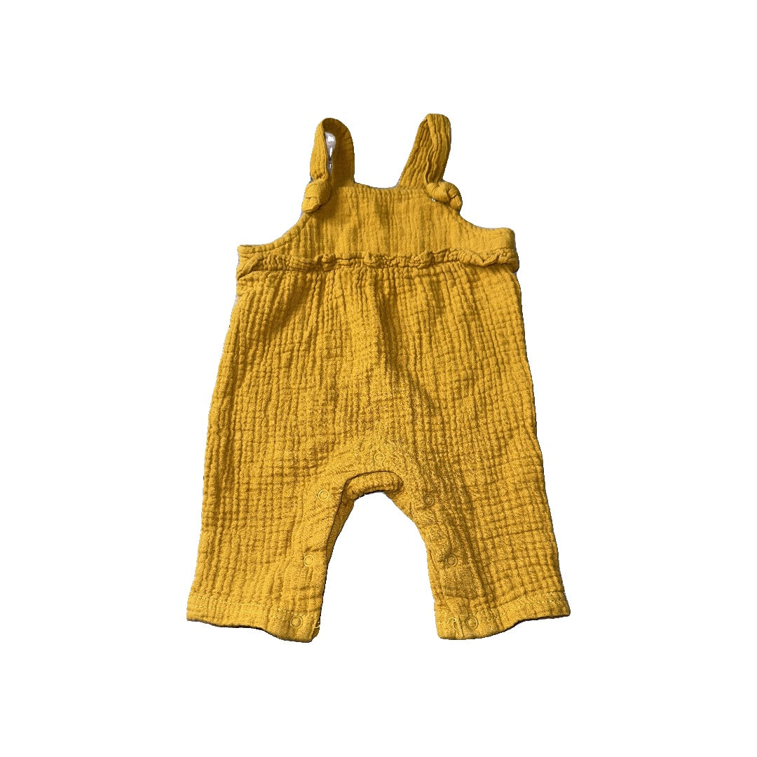 Chick Pea Girls Gold Overalls Size: 0-3 months Gold