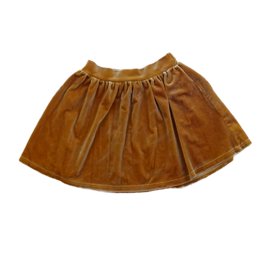 Rockets Of Awesome Girls Golden Amber Velvet Skirt Size: 8 Years Golden Amber Velvet