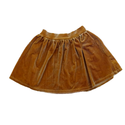 Rockets Of Awesome Girls Golden Amber Velvet Skirt Size: 8 Years Golden Amber Velvet