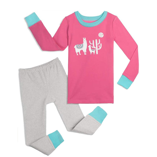 Mightly Girls Goodnite Llamas 2-piece Pajamas Size: 2-5T Goodnite Llamas