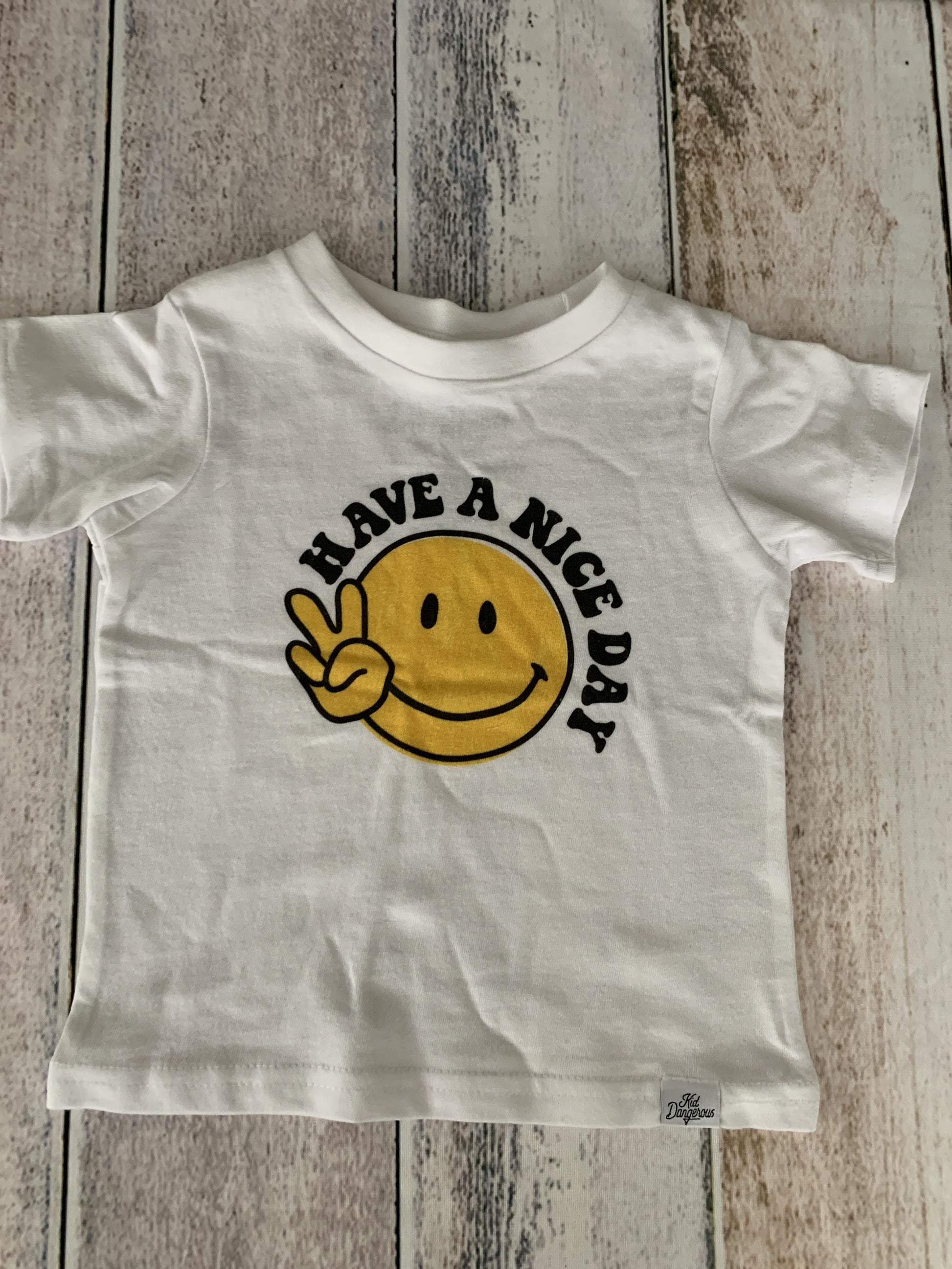 Kid Dangerous Boys Graphic | White T-Shirt Size: 12-18 months Graphic | White