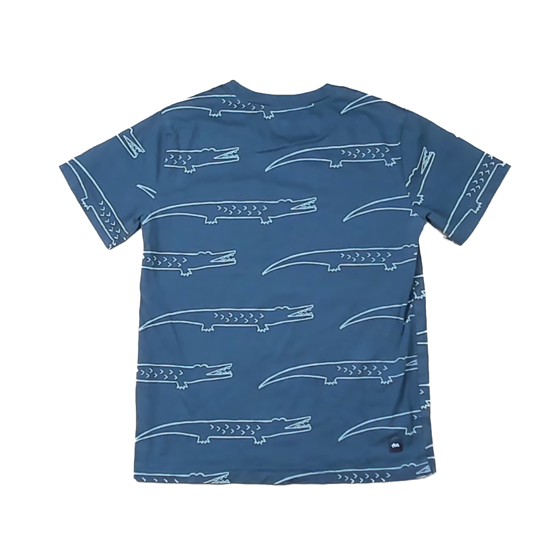 Tea Collection Boys Gray | Alligators Short Sleeve Tops Size: 7 Years Gray | Alligators