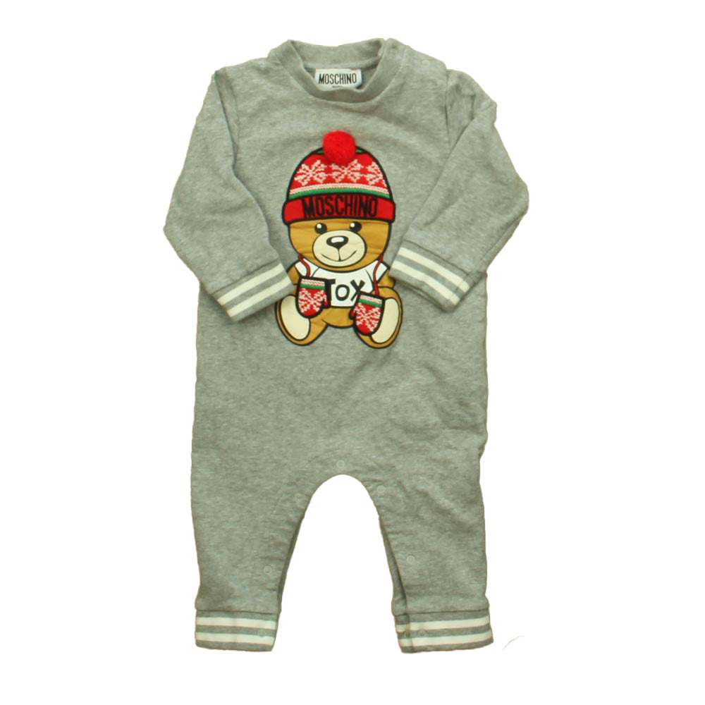 Moschino Boys Gray Bear Long Sleeve Outfit Size: 6-9 Months Gray Bear