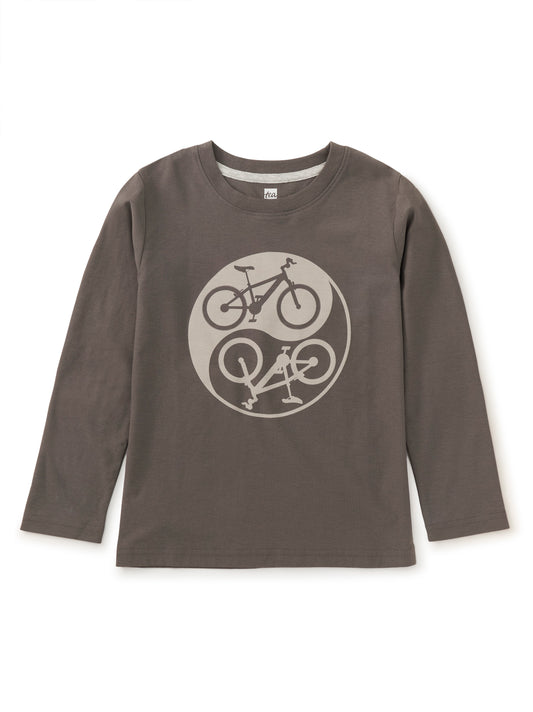 Tea Collection Boys Gray Bike T-Shirt Size: 8 Years Gray Bike