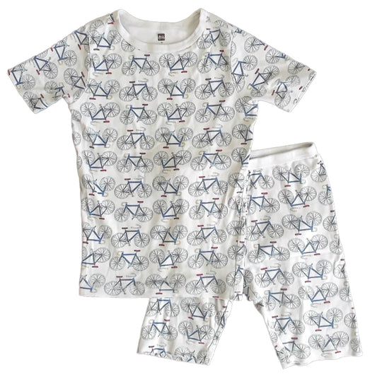 Tea Collection Boys Gray Bikes 2-piece Pajamas Size: 12 Years Gray Bikes