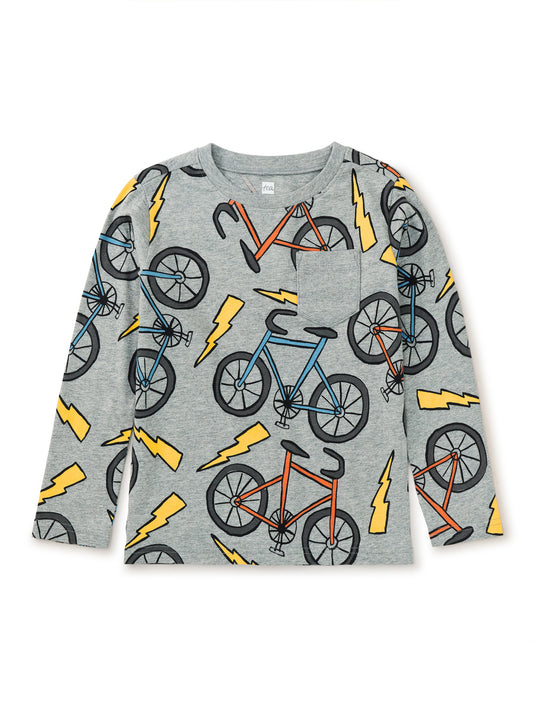 Tea Collection Boys Gray Bikes T-Shirt Size: 2T Gray Bikes