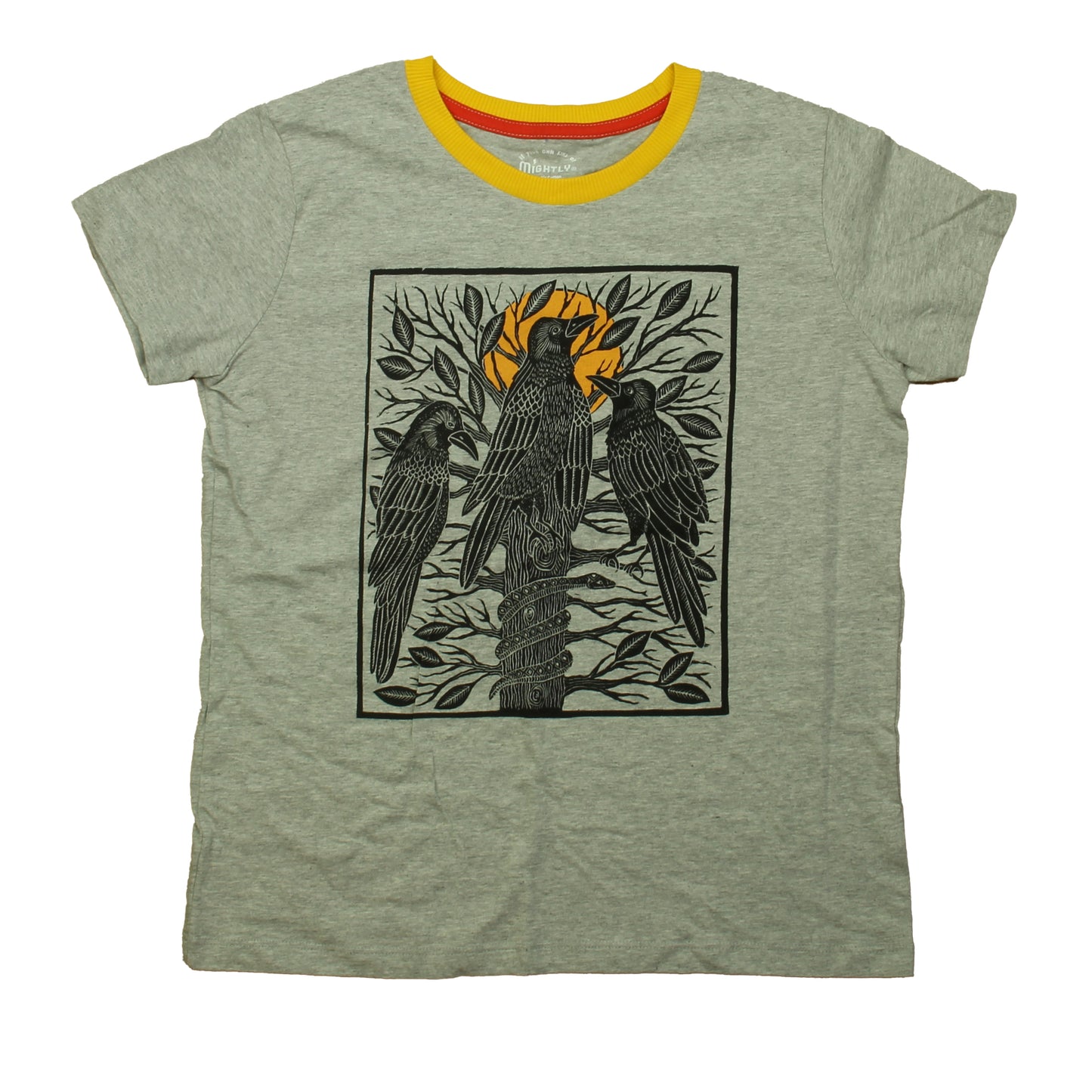 Mightly Boys Gray Bird T-Shirt Size: 14 Years Gray Bird