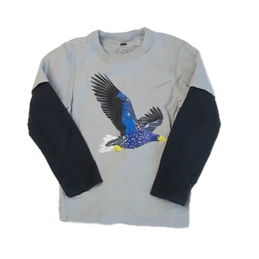 Tea Collection Boys Gray Bird Long Sleeve T-Shirt Size: 4T Gray Bird