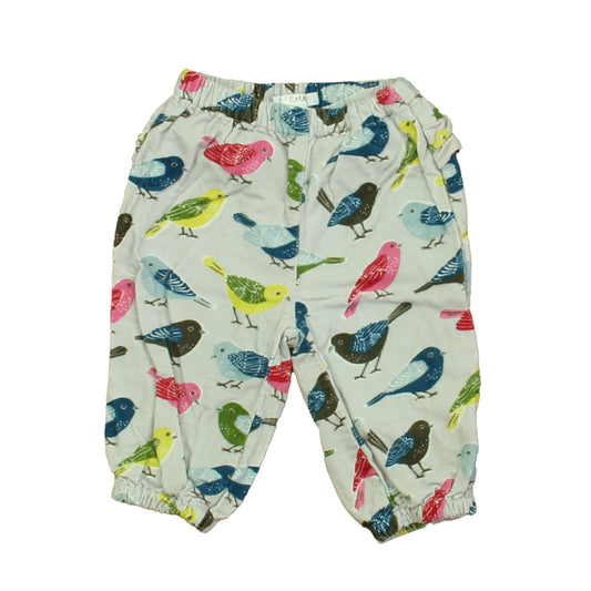 Boden Girls Gray Birds Corduroy Pants Size: 6-12 Months Gray Birds