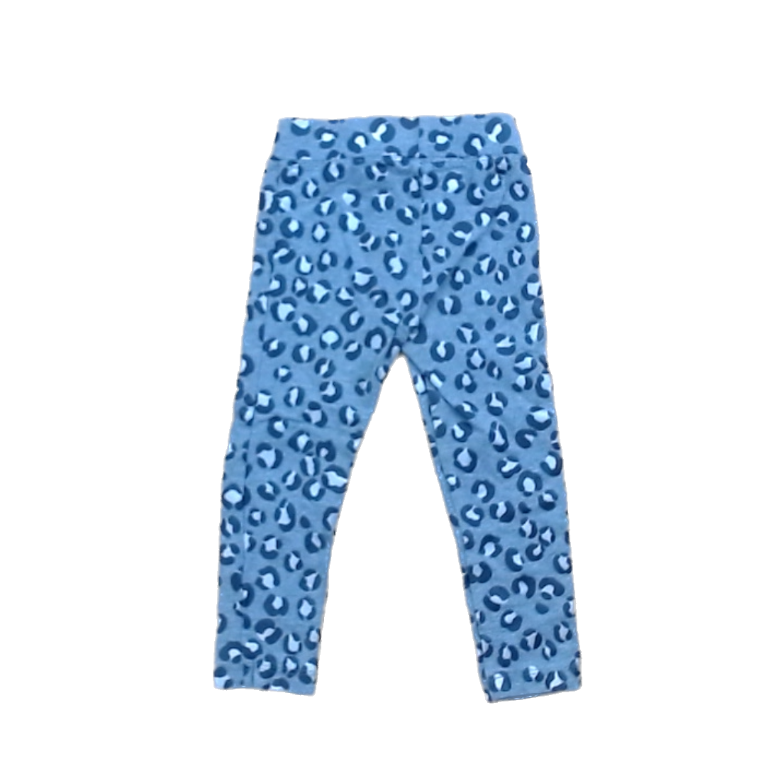 Rockets Of Awesome Girls Gray| Black and Silver Leopard Print Pants Size: 2T - 3T Gray| Black and Silver Leopard Print