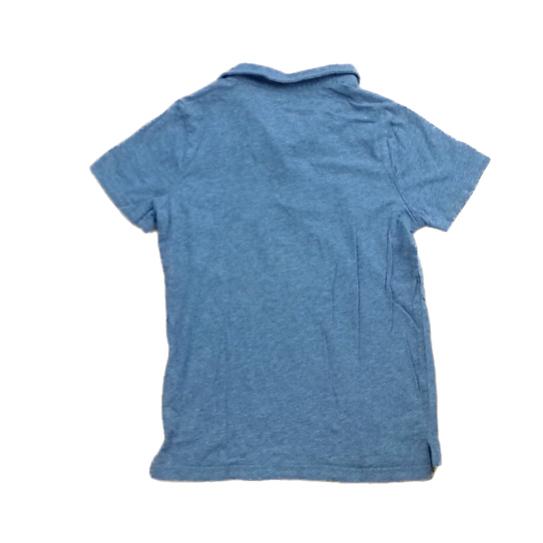 Rockets Of Awesome Boys Gray | Black, Blue and Green Chest Stripe Polo Shirt Size: 7 - 10 Years Gray | Black, Blue and Green Chest Stripe