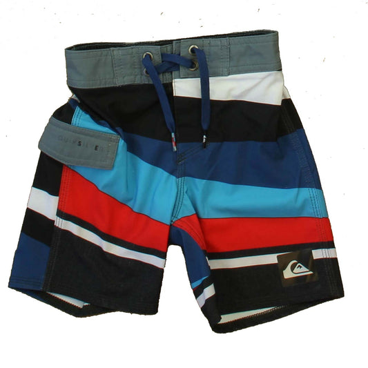 Quiksilver Boys Gray | Black | Blue | Red Trunks Size: 2T Gray | Black | Blue | Red